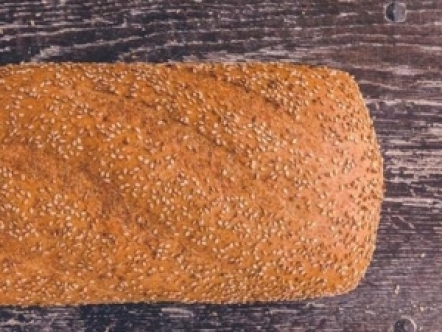 Foto van Bruin vloer sesam half