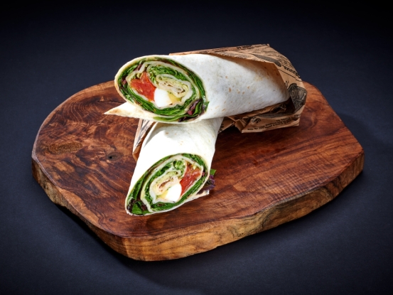 Foto van Maaltijd-wrap gerookte kip