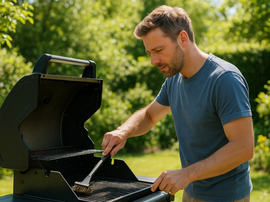 Foto van Schoonmaken van de gas-bbq