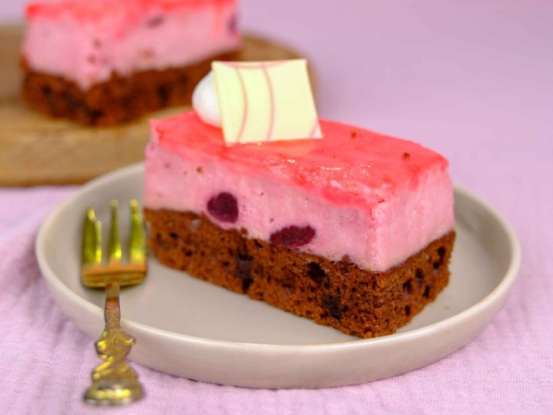 Foto van Chocolade kersengebakje